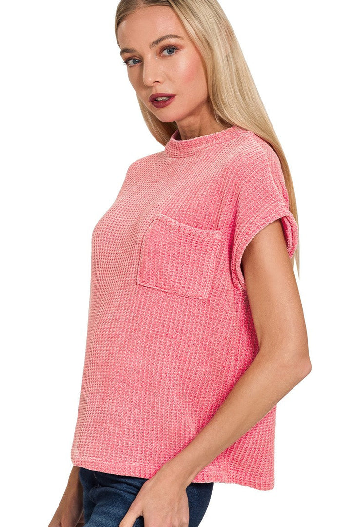 Zen Chenille Sweater Tee (Blush)