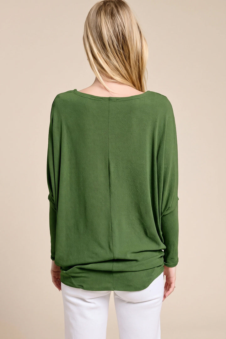 Jolie All Day Slouch Top (Green Pastures)