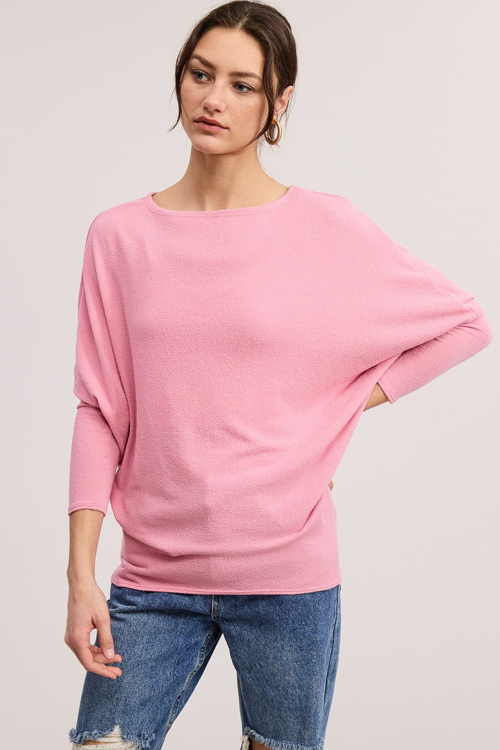 Jolie All Day Slouch Top (Flamingo)