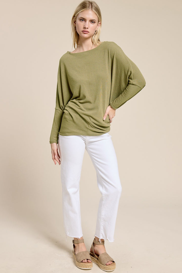 Jolie All Day Slouch Top (Matcha Green)