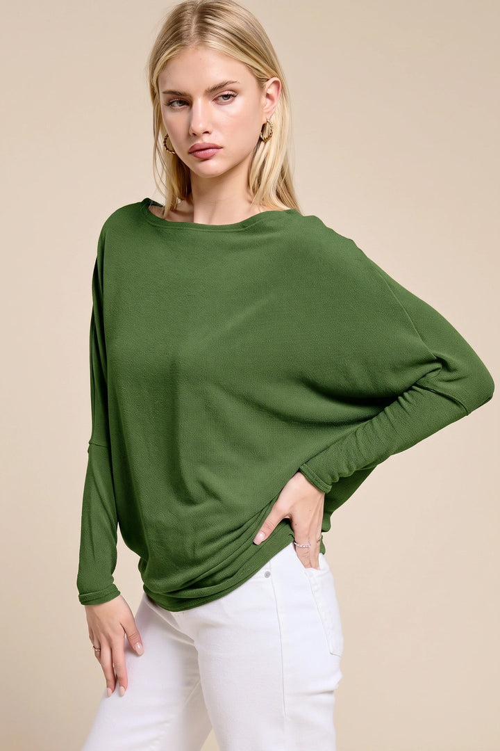 Jolie All Day Slouch Top (Green Pastures)