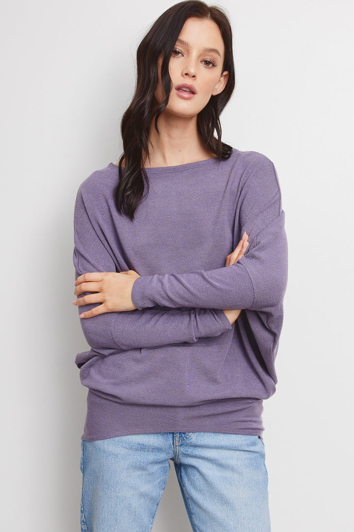 Jolie All Day Slouch Top (Dusty Lilac)
