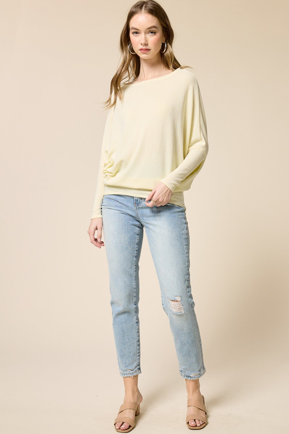 Jolie All Day Slouch Top (Lemon)