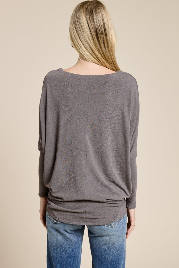 Jolie All Day Slouch Top (Gull Grey)