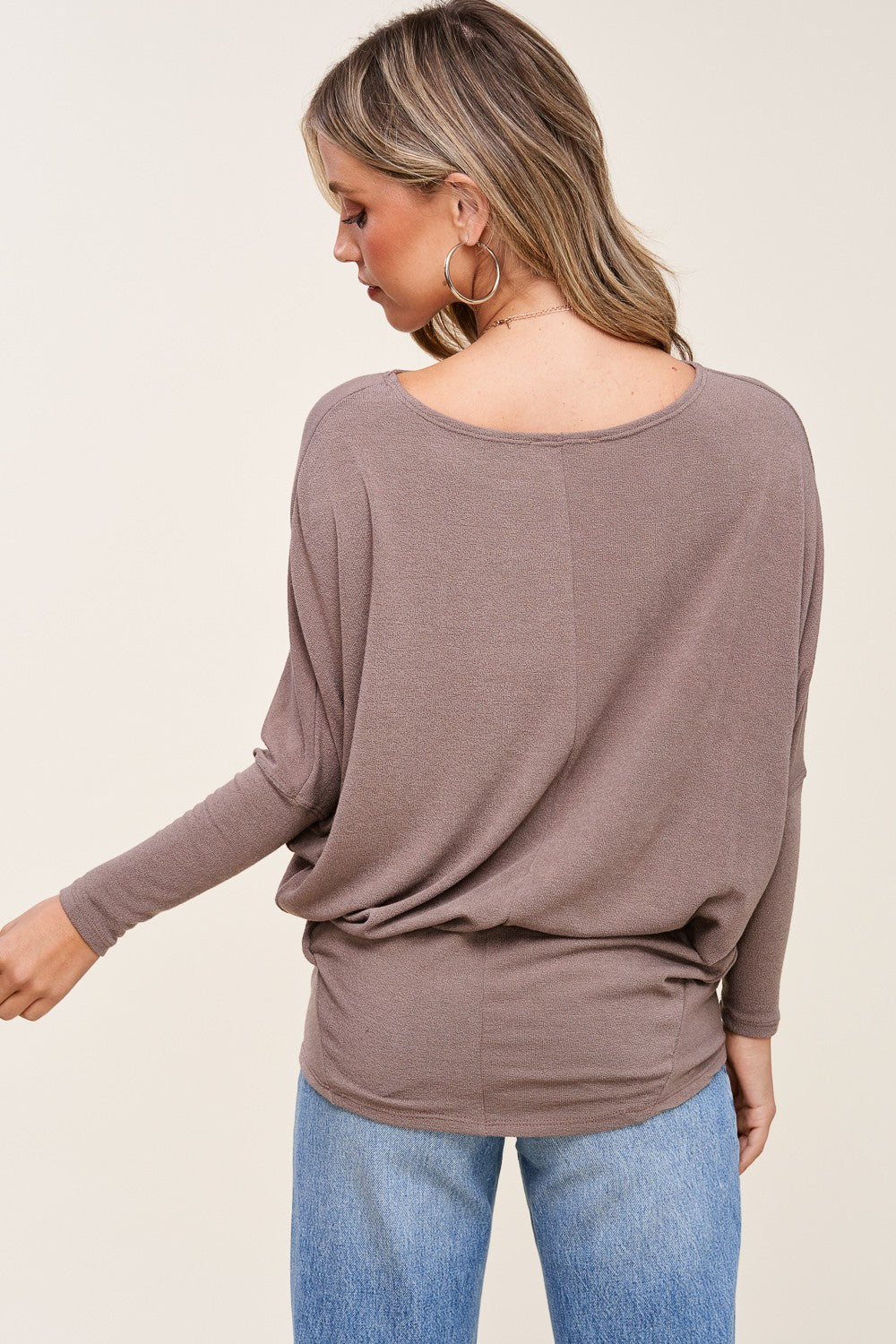 Jolie All Day Slouch Top (Mushroom)