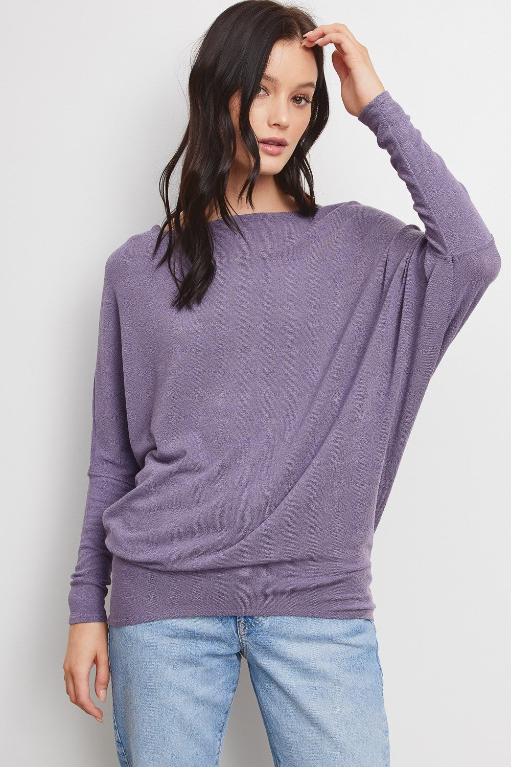 Jolie All Day Slouch Top (Dusty Lilac)