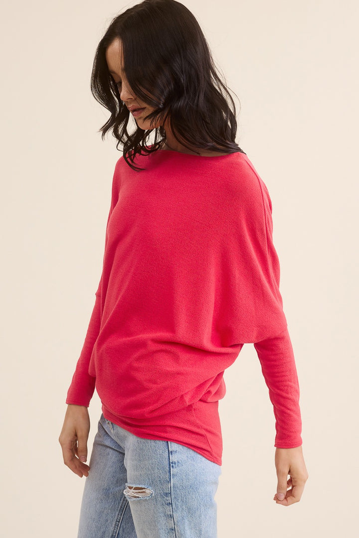 Jolie All Day Slouch Top (Berry)