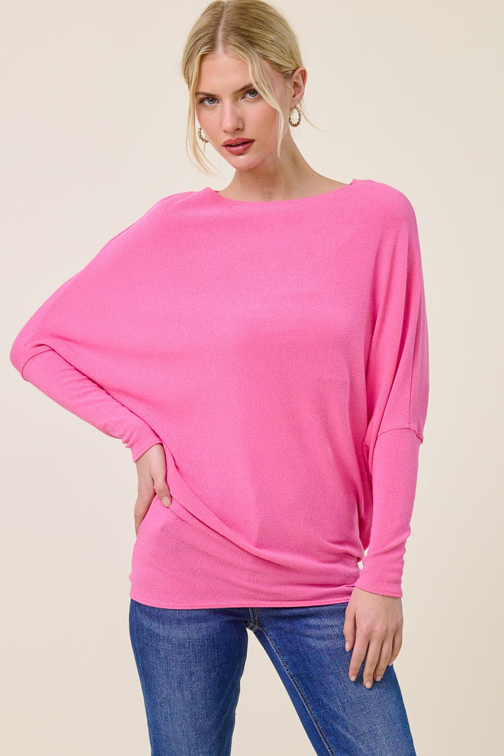 Jolie All Day Slouch Top (Azalea Pink)