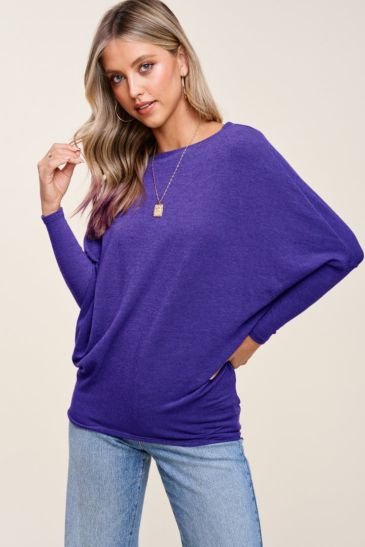 Jolie All Day Slouch Top (Prussian Purple)
