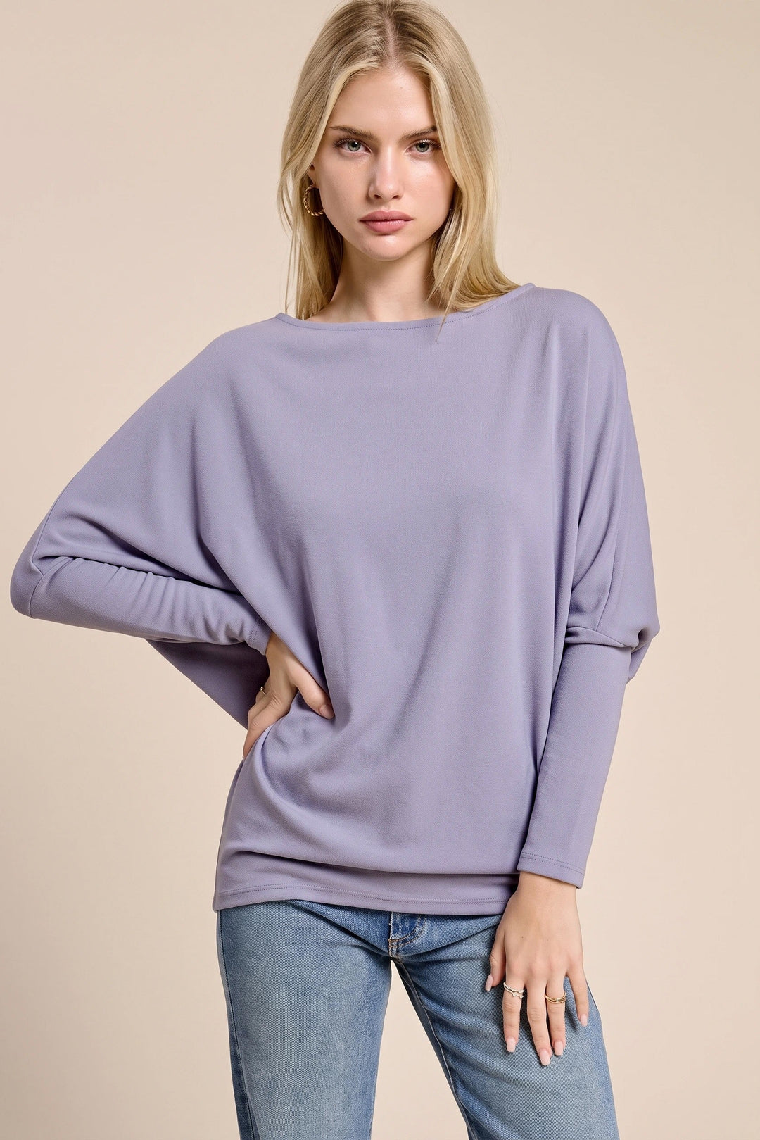 Jolie All Day Slouch Top (Periwinkle)