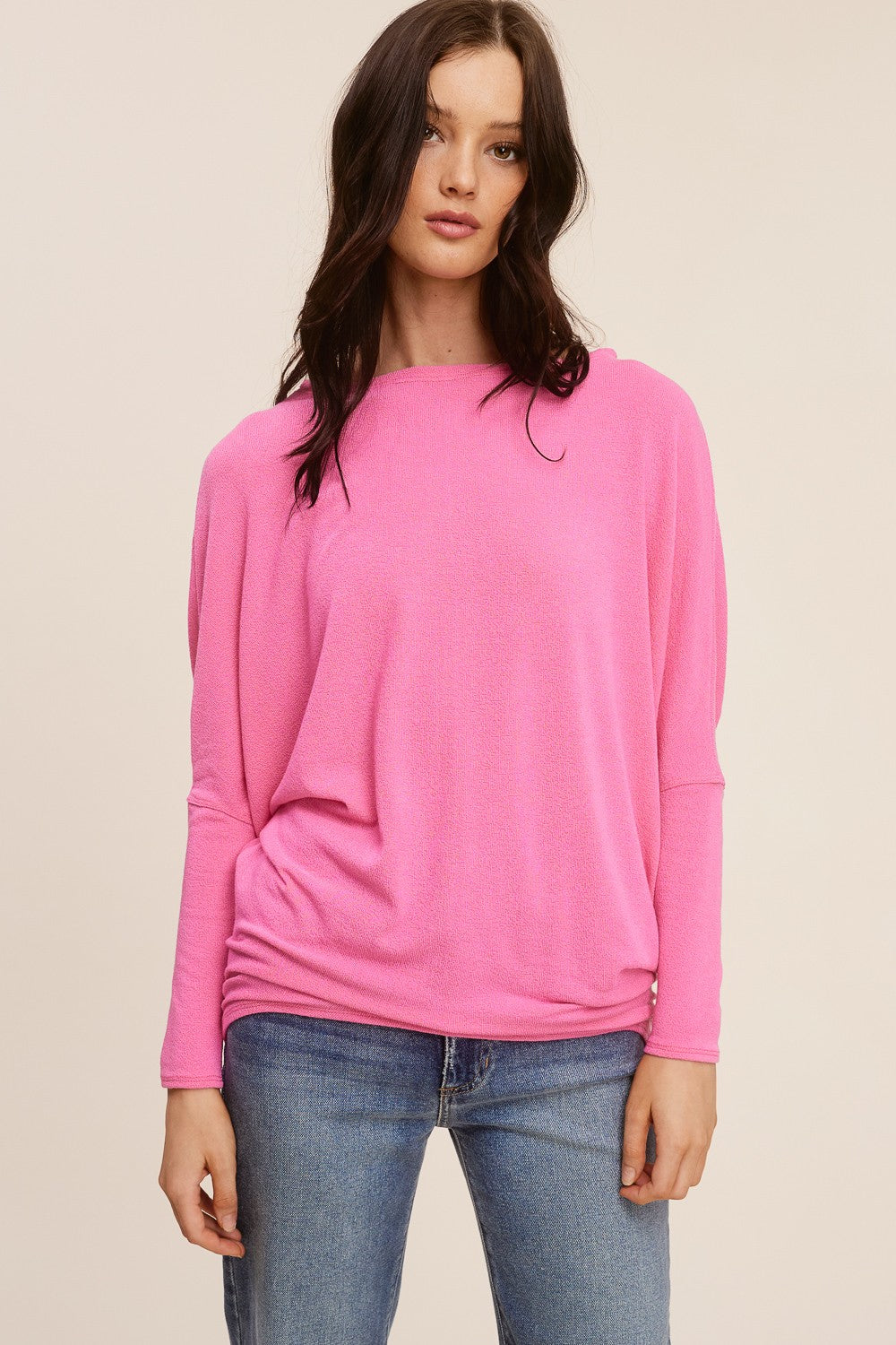 Jolie All Day Slouch Top (Azalea Pink)