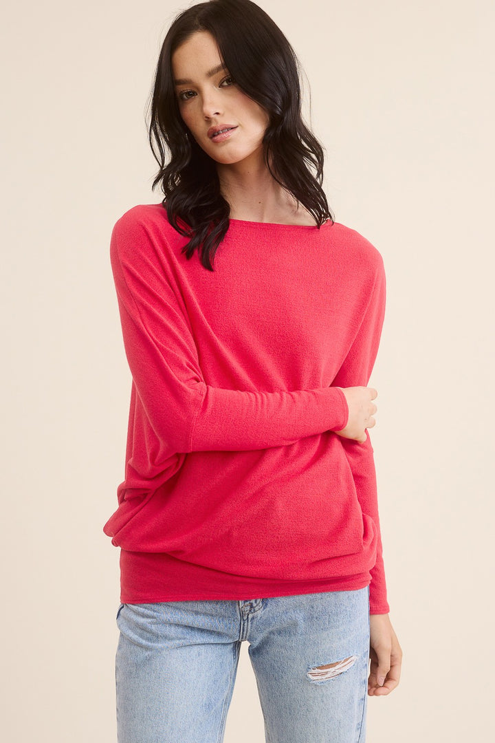Jolie All Day Slouch Top (Berry)