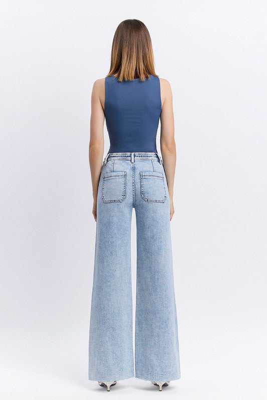 Flying Monkey Drawstring Wide Leg Jean