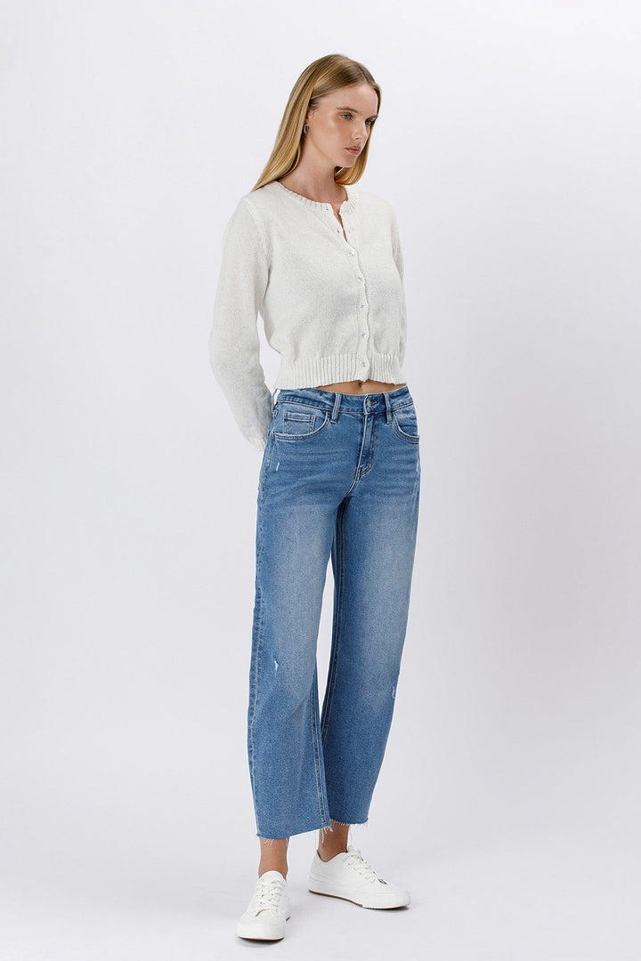 Vervet Raw Hem Barrel Jean