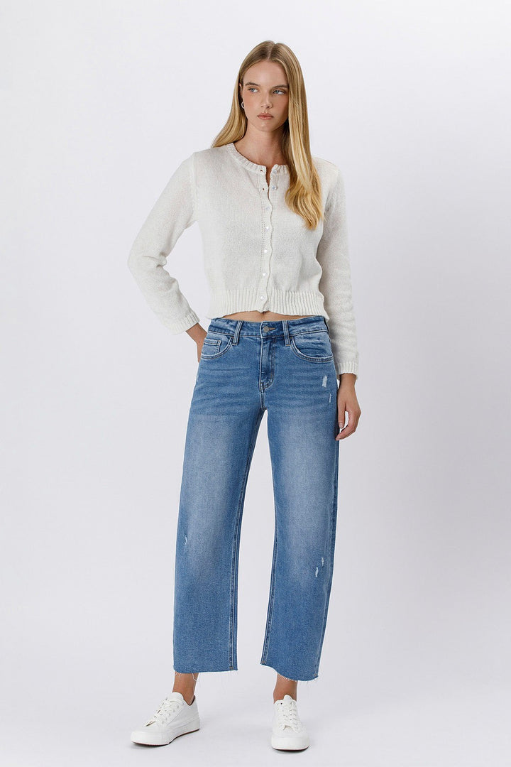 Vervet Raw Hem Barrel Jean