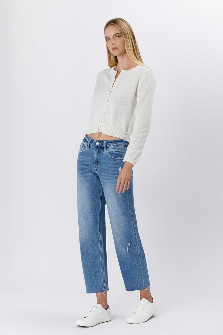 Vervet Raw Hem Barrel Jean