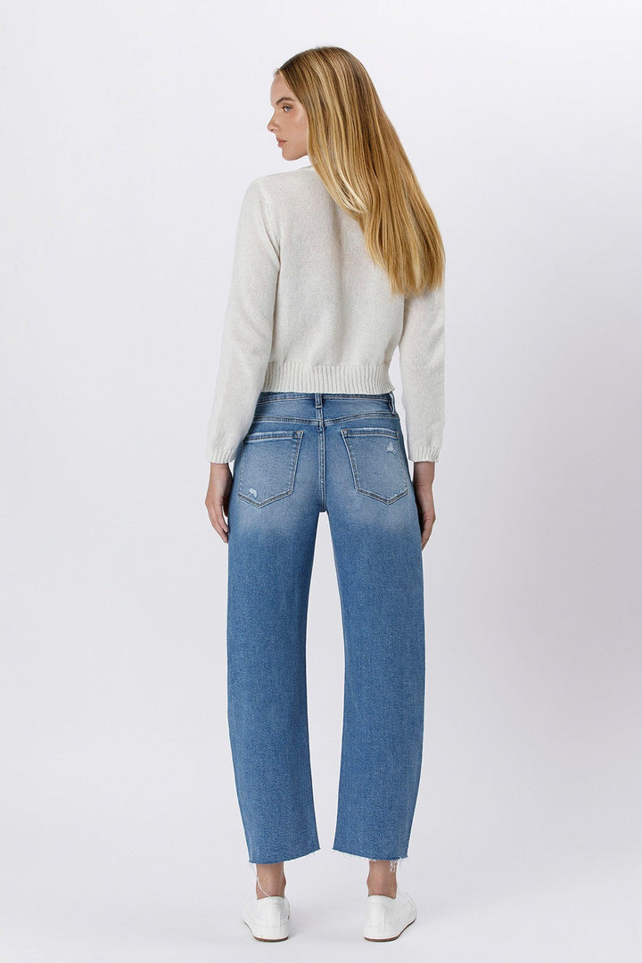 Vervet Raw Hem Barrel Jean