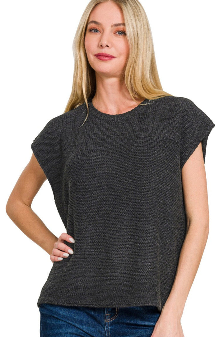 Zen Knit Sweater Tee (Black)
