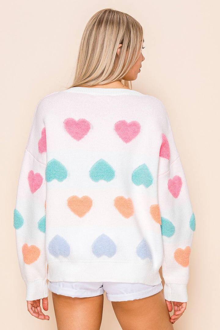 My Cozy Fuzzy Hearts Sweater