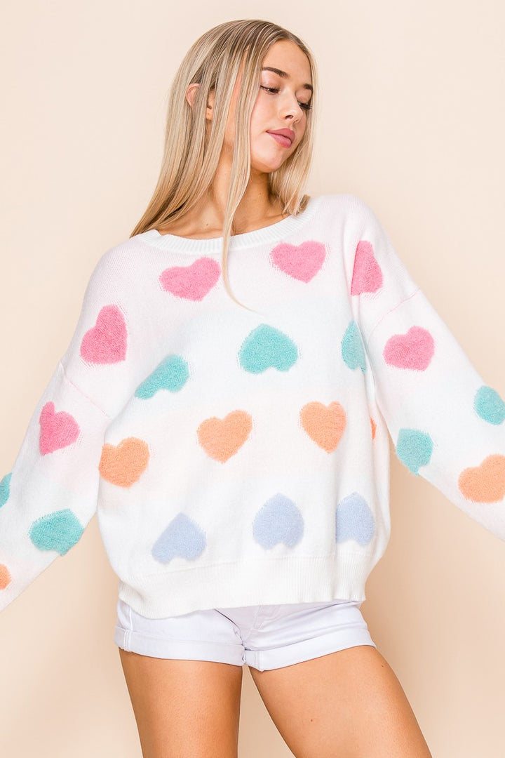 My Cozy Fuzzy Hearts Sweater