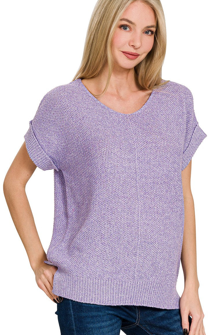 Zen Knit Sweater Tee (Lavender)