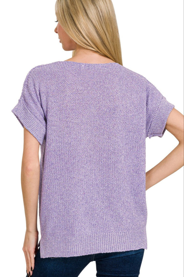 Zen Knit Sweater Tee (Lavender)