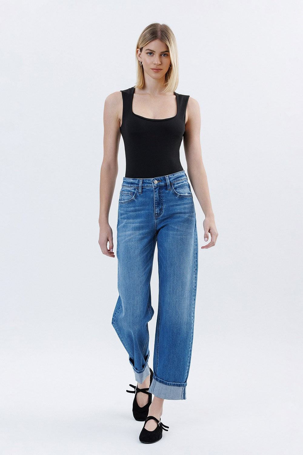 Vervet High Rise Barrel Jean