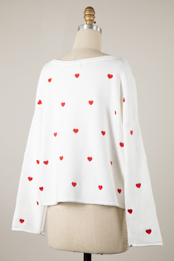 My Cozy Confetti Hearts Sweater