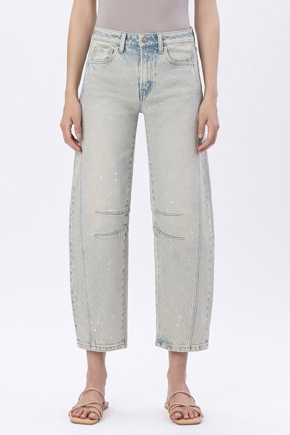 Flying Monkey City Sleek Barrel Jean (Acid Light Wash)