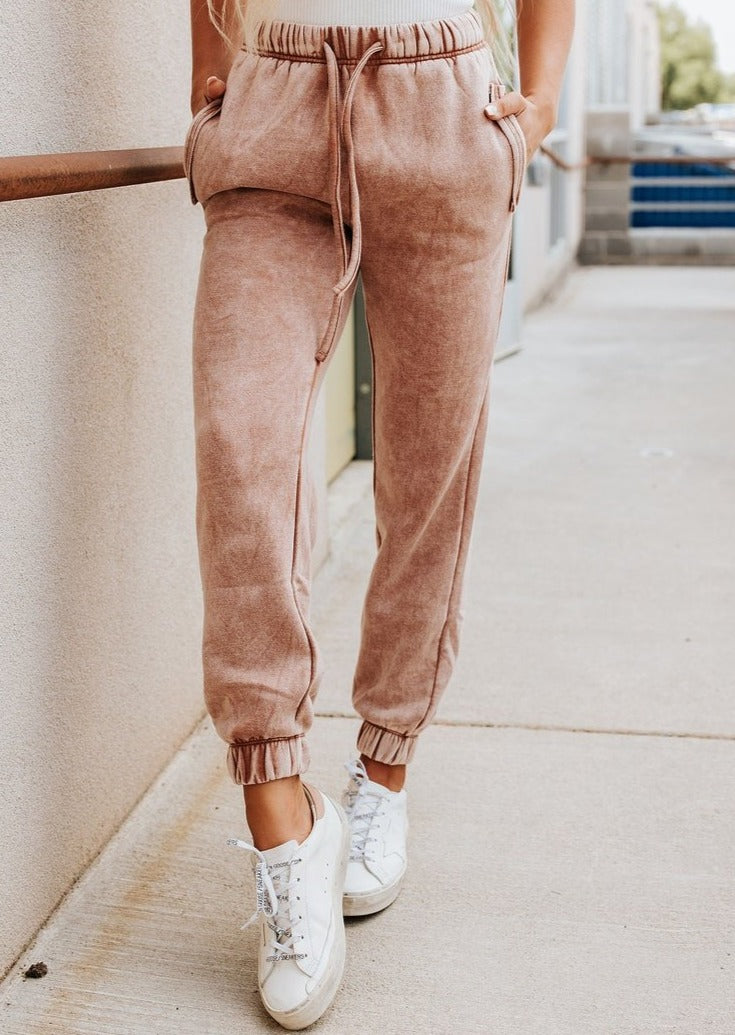 Zen Cotton Fleece Jogger (Rust)