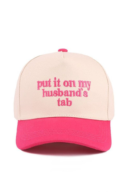 Zen "Put It On My Husband's Tab" Hat (Fuchsia)