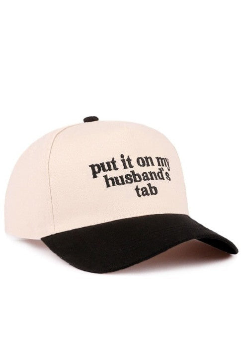 Zen "Put It On My Husband's Tab" Hat (Black)