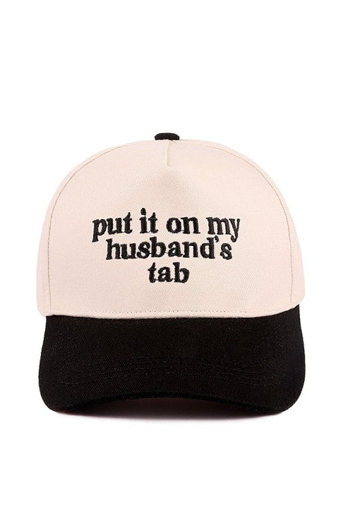 Zen "Put It On My Husband's Tab" Hat (Black)
