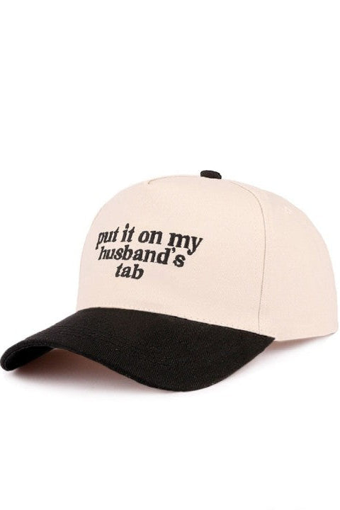 Zen "Put It On My Husband's Tab" Hat (Black)