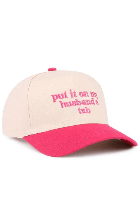 Zen "Put It On My Husband's Tab" Hat (Fuchsia)