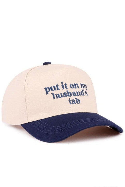 Zen "Put It On My Husband's Tab" Hat (Light Navy)