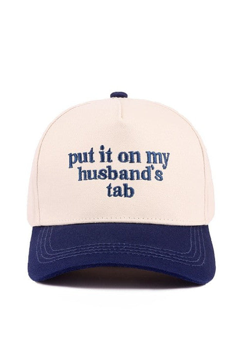 Zen "Put It On My Husband's Tab" Hat (Light Navy)