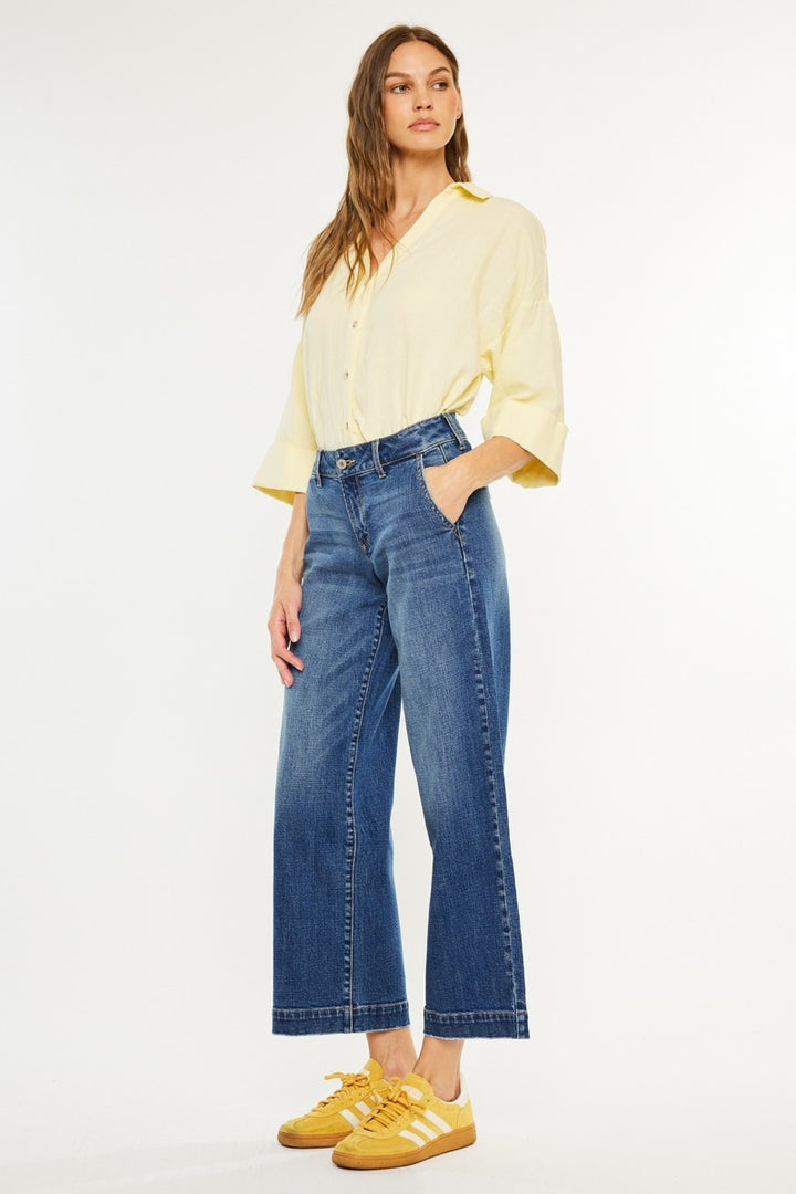 Kancan Petite Mid Rise Trousers