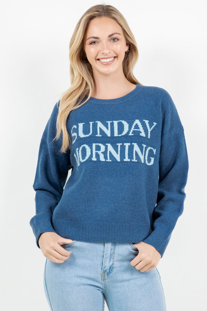 Dreamy Sunday Morning Sweater (Denim)