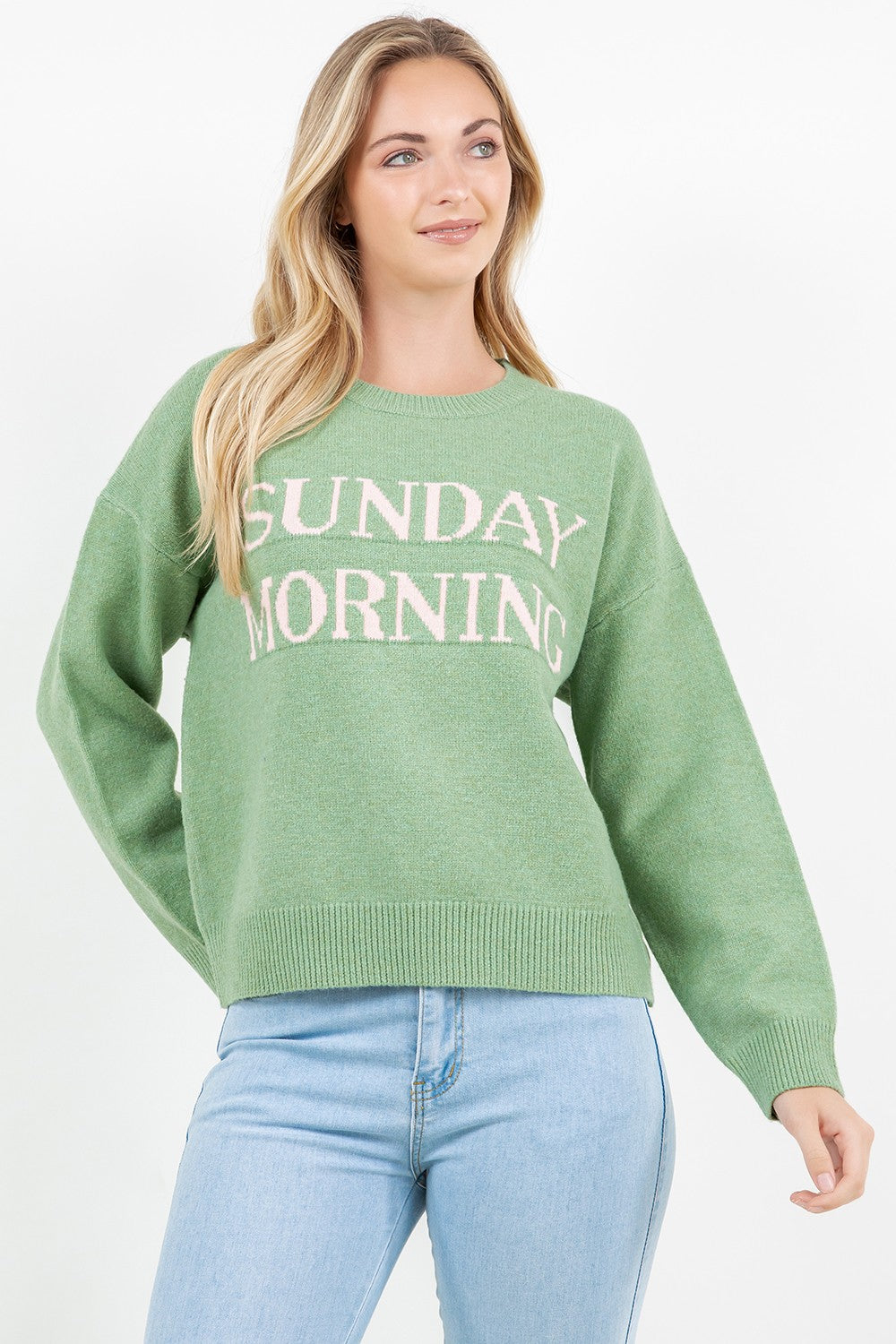 Dreamy Sunday Morning Sweater (Sage)