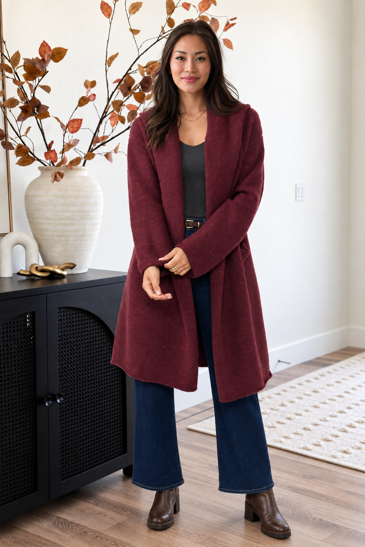 Lovestitch Coatigan (Wine)