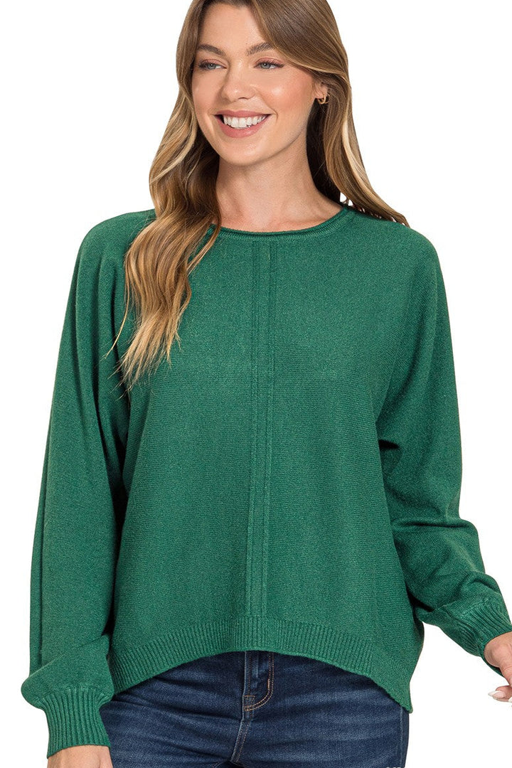 Zen Soft Knit Sweater (Hunter Green)