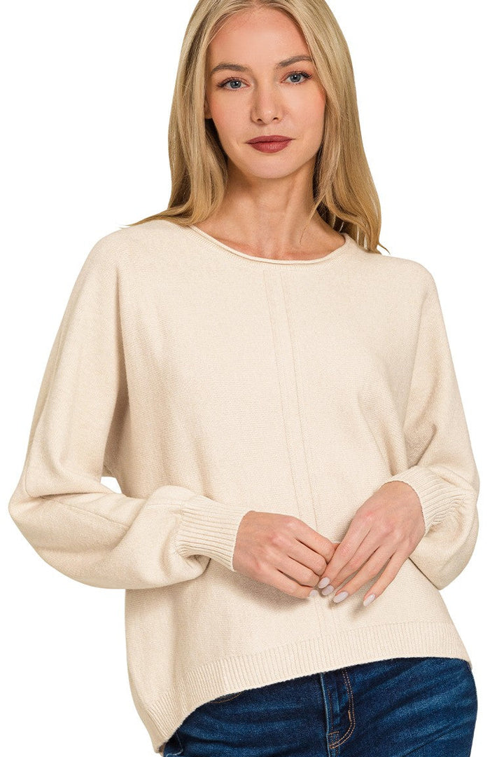 Zen Soft Knit Sweater (Sand Beige)