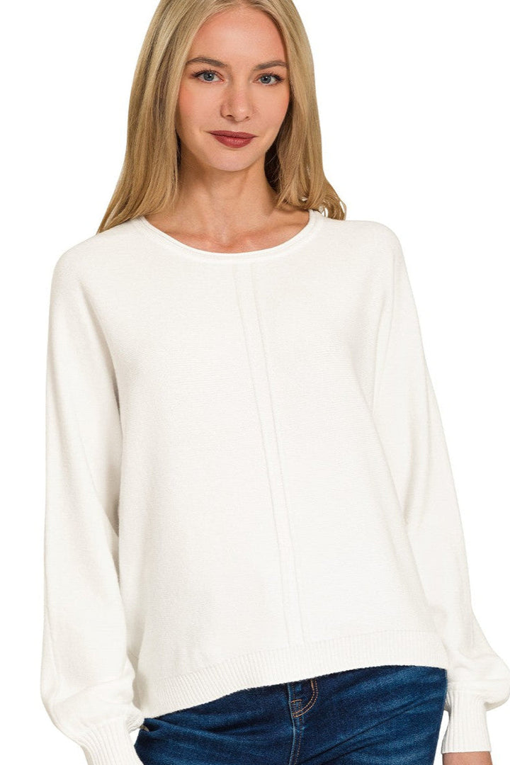 Zen Soft Knit Sweater (Ivory)