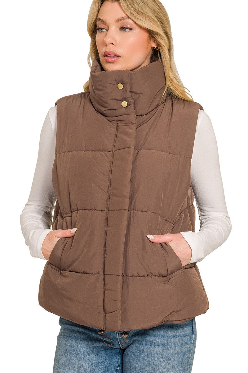 Zen Puffer Vest (Brown)