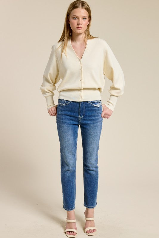 Jolie Knit Button Up Cardigan