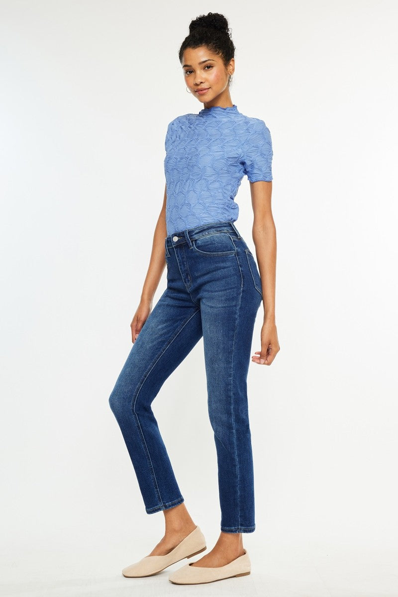 Kancan Adaline Slim Leg Jean (Dark Wash)