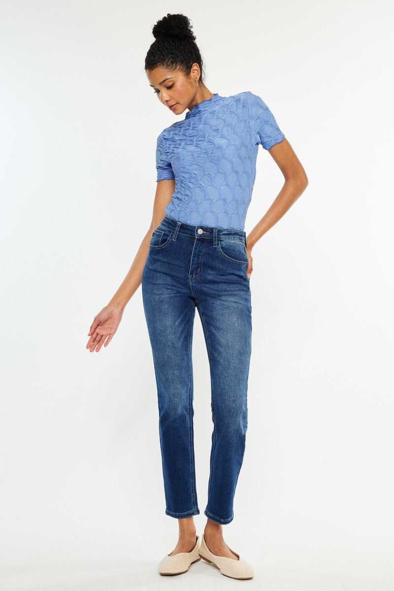 Kancan Adaline Slim Leg Jean (Dark Wash)