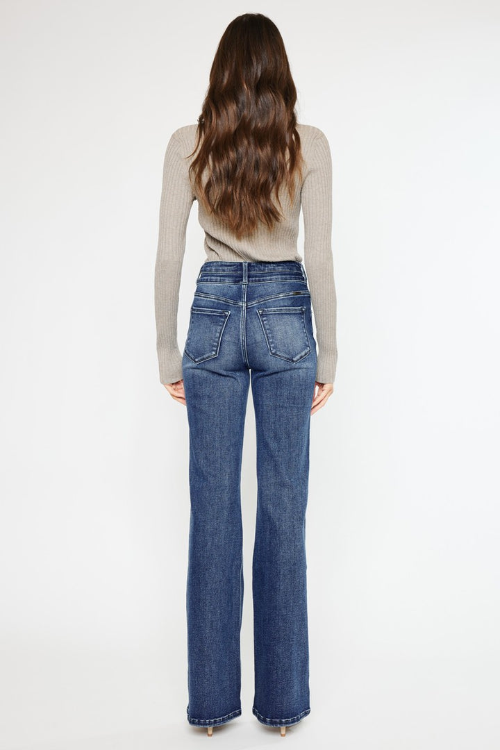 Kancan Double Button Flared Jean