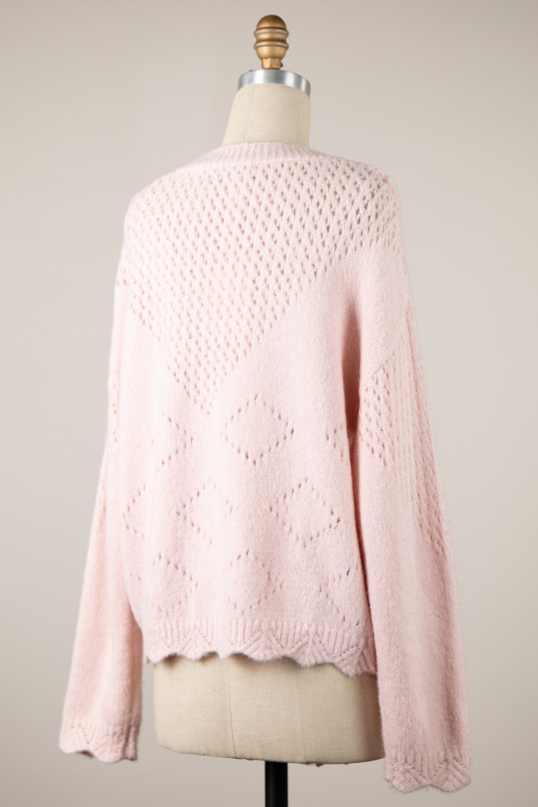 My Cozy Vivian Knit Cardigan (Blush)